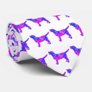 Labrador Retriever Hund Rosa Silhouette White Nack Slips