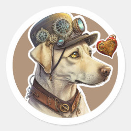 Labrador Retriever Hund Runt Klistermärke