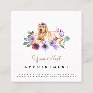 Labrador Retriever Hund Salon Möte påminnelse Fyrkantigt Visitkort
