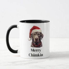 Labrador Retriever Hund Santa Hat jul Mugg