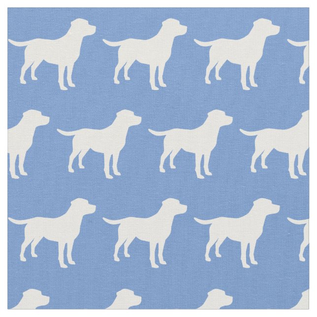 Labrador Retriever Hund Silhouette Lab Light Blue Tyg (Närbild)