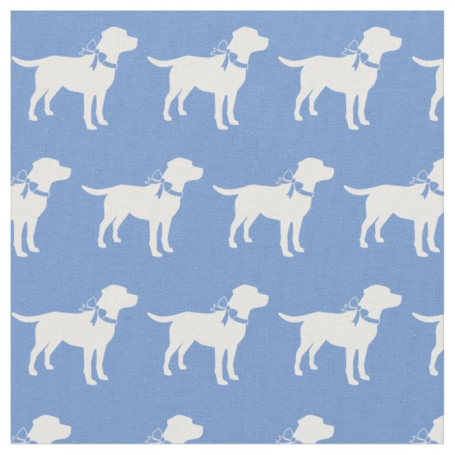 Labrador Retriever Hund Silhouette Pet Light Blue Tyg (Närbild)