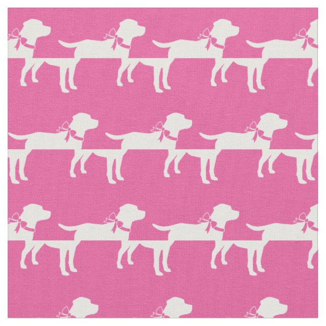 Labrador Retriever Hund Silhouette Pet Rosa Tyg (Närbild)