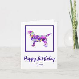 Labrador Retriever Hund Silhouette PPY&B Birthday Kort