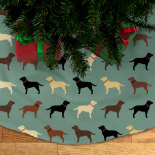 Labrador Retriever Hund Silhouettes Labs jul Julgransmatta Borstad Polyester
