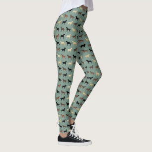 Labrador Retriever Hund Silhouettes Mönster Labs Leggings