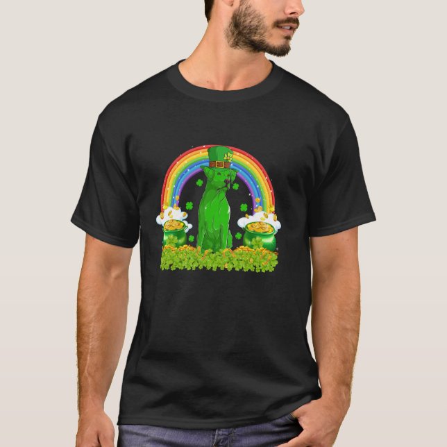 Labrador Retriever Hund St Patrick s Day Irish Rai T Shirt (Framsida)