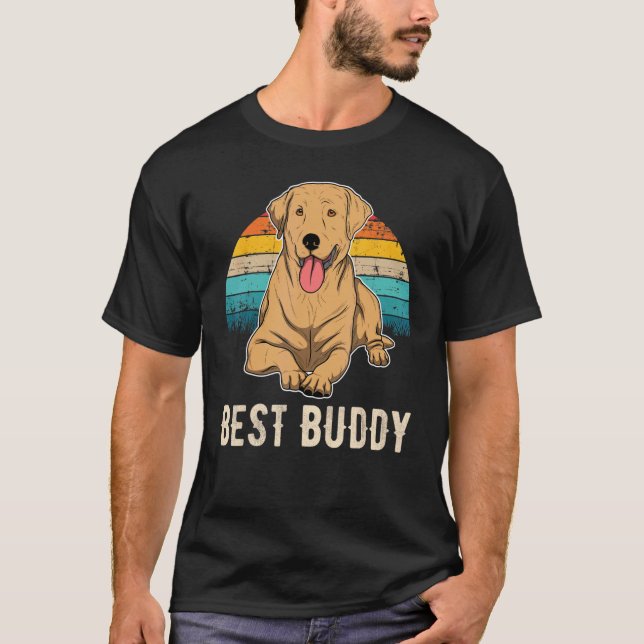 Labrador Retriever Hund Sunset 45 T Shirt (Framsida)
