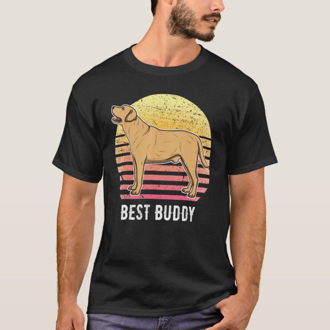 Labrador Retriever Hund Sunset 52 T Shirt (Framsida)