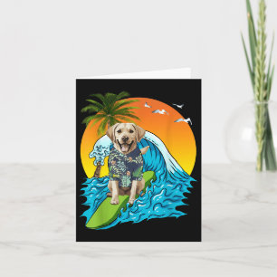 Labrador Retriever Hund Surfing Surfer Hawaii Summ Kort