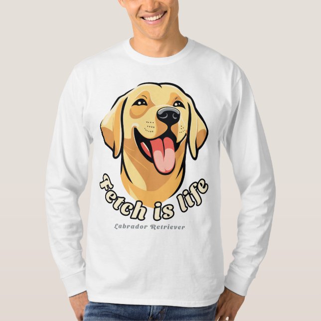 Labrador Retriever Hund T Shirt (Framsida)