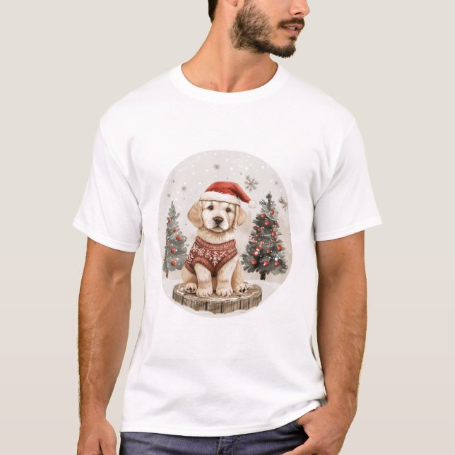 Labrador Retriever-Hund T Shirt (Framsida)