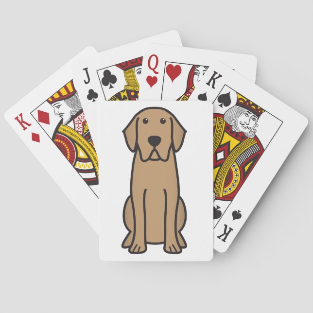Labrador Retriever Hund Tecknad Spel Kort (Baksidan)