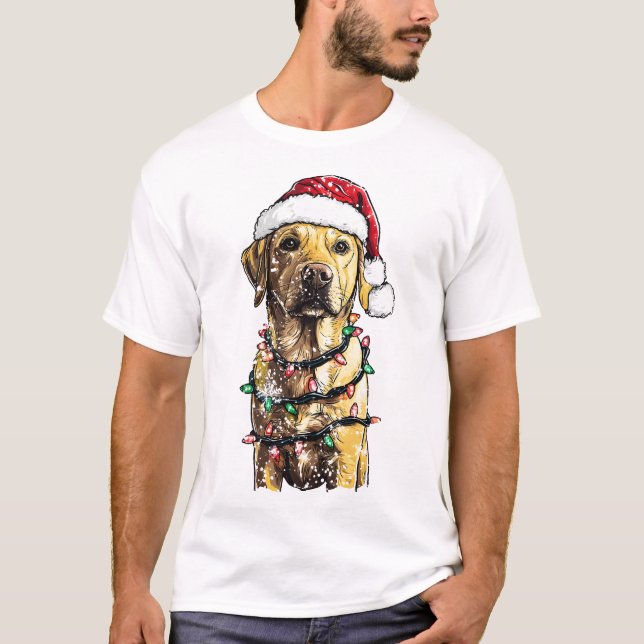 Labrador Retriever Hund Träd Jul Tröja Xma (Framsida)