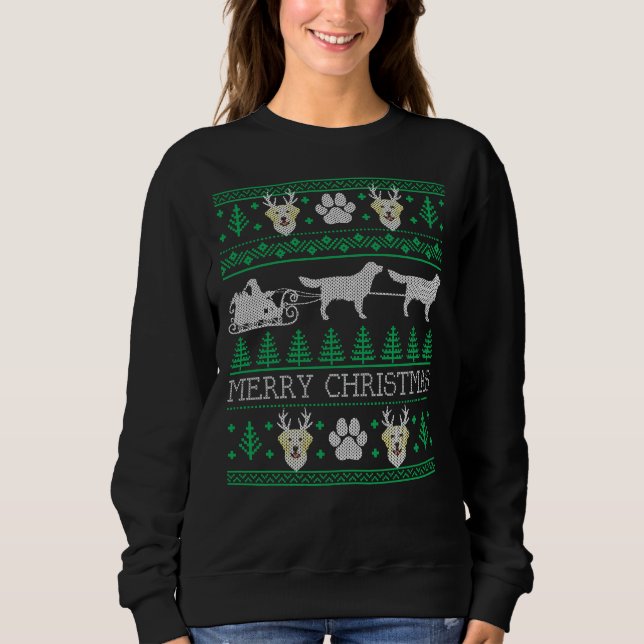 Labrador Retriever Hund Ugly julsötare T Shirt (Framsida)