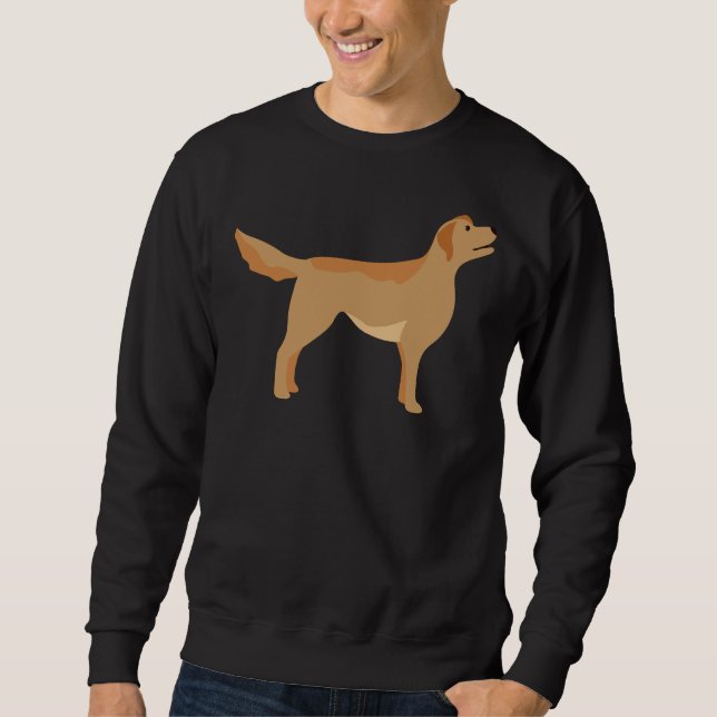 Labrador Retriever Hund Vector Lång Ärmad Tröja (Framsida)