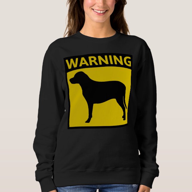 Labrador Retriever Hund Warning T Shirt (Framsida)