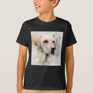 Labrador Retriever Hund Watercolor Porträtt 02 T Shirt