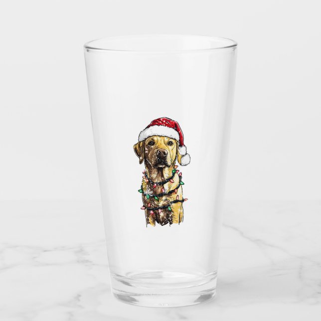 Labrador Retriever Hundar Träd Jul Tröja Xma Glaskopp (Framsida)