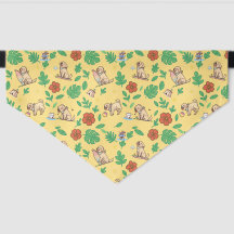 Labrador Retriever Hundbandana med sommarblommor