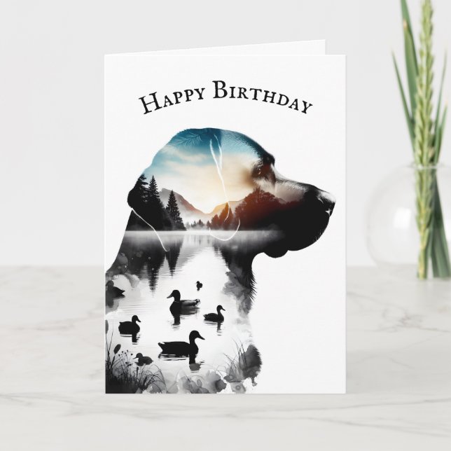 Labrador Retriever Hunting Hund Birthday Kort (Framsida)