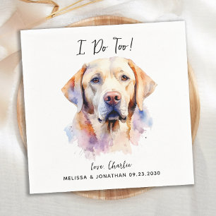 Labrador Retriever I gör för modern Hund Bröllop Pappersservett