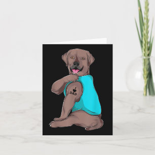 Labrador Retriever I Kärlek Pappa Tattoapparel, Hu Kort