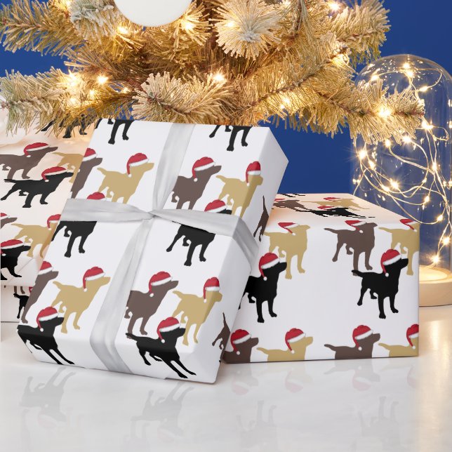 Labrador Retriever i tomteluva jul Presentpapper (Helgdagar)