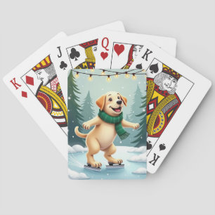 Labrador Retriever Isdans Julmålning Casinokort