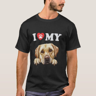 Labrador Retriever Jag älskar min hund Rolig hundä T Shirt