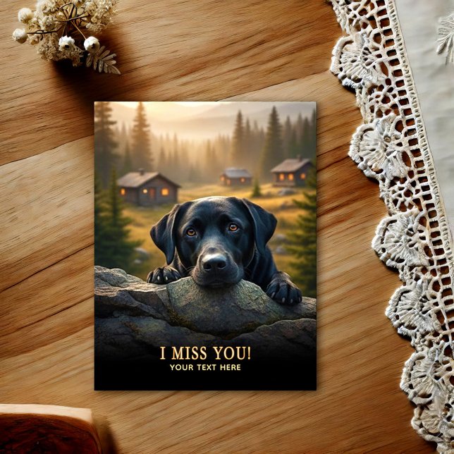 Labrador Retriever Jag Saknar Dig Vykort (Skapare uppladdad)