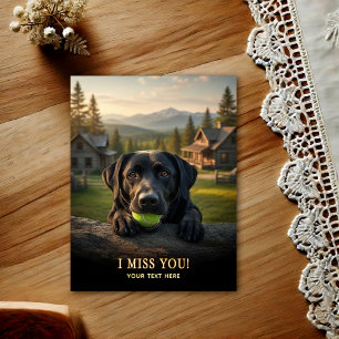 Labrador Retriever Jag Saknar Dig Vykort