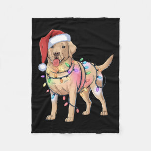Labrador Retriever Jul Festive Hund älskare 1 Fleecefilt