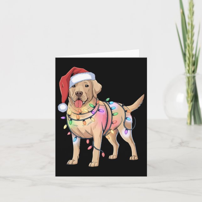 Labrador Retriever Jul Festive Hund älskare 1 Kort (Framsida)