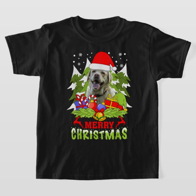 Labrador Retriever jul Hund älskare Gift T Shirt (Laydown)