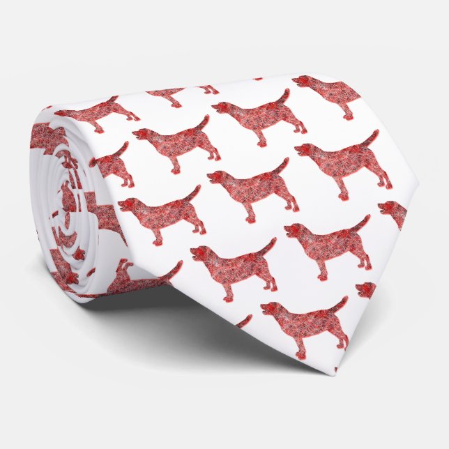 Labrador Retriever Jul Hund Siluett Vit Slips (Rullad)