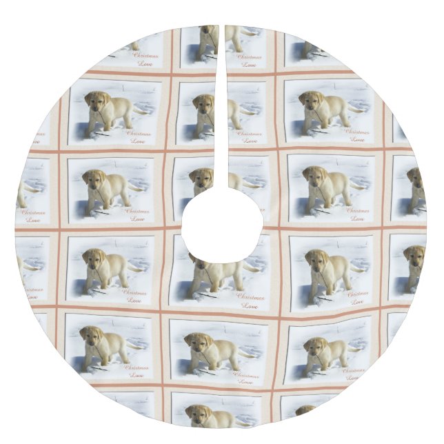 Labrador Retriever jul Julgransmatta Borstad Polyester (Framsidan)