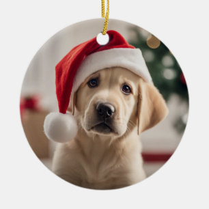 Labrador Retriever jul Julgransprydnad Keramik