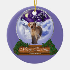 Labrador Retriever jul Julgransprydnad Keramik
