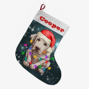 Labrador Retriever jul Stor Julstrumpa