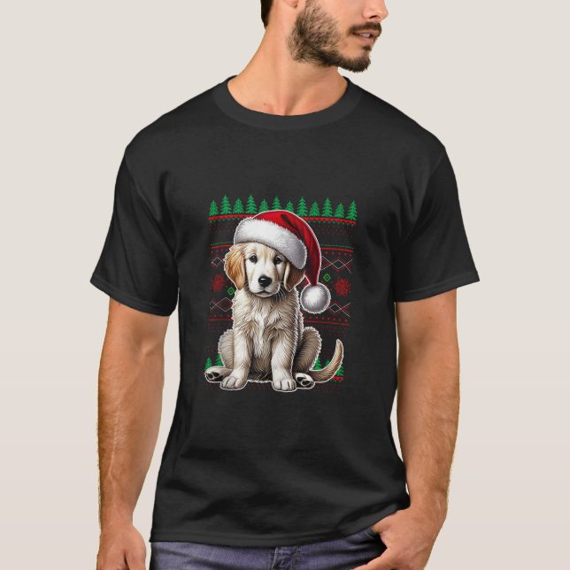 Labrador Retriever jul Ugly Sweater Funny Do T Shirt (Framsida)