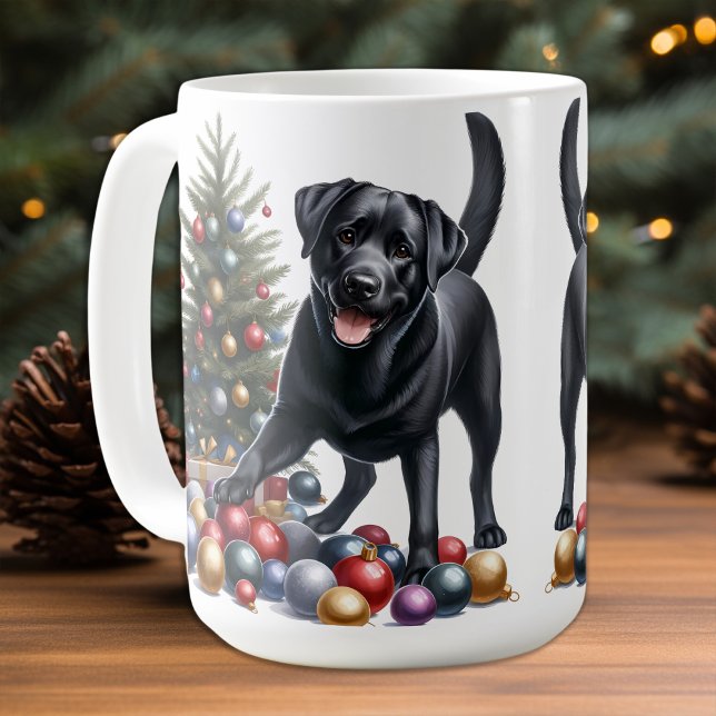 Labrador Retriever Julgran Hund älskare Kaffemugg (Skapare uppladdad)