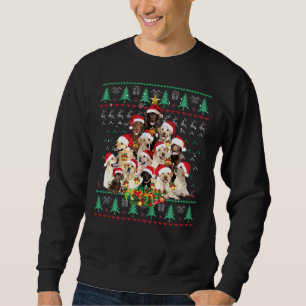 Labrador Retriever Julgran Ugly Sweater Lång Ärmad Tröja