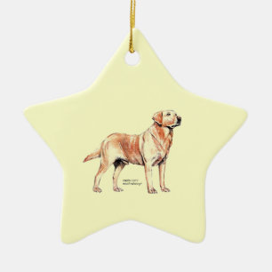 Labrador Retriever Julgransprydnad Keramik