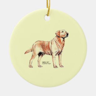 Labrador Retriever Julgransprydnad Keramik