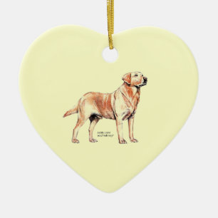 Labrador Retriever Julgransprydnad Keramik