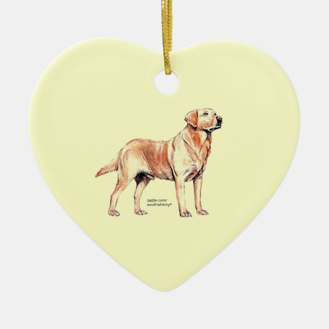 Labrador Retriever Julgransprydnad Keramik (Framsidan)