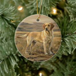 Labrador Retriever Julgransprydnad Keramik