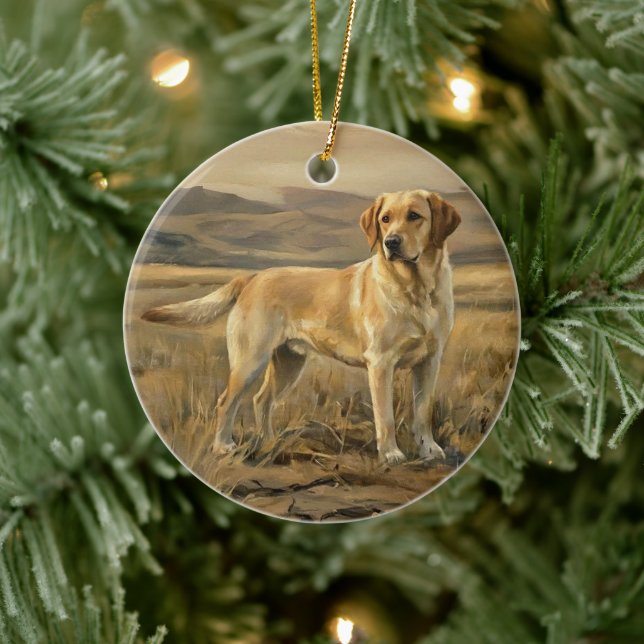 Labrador Retriever Julgransprydnad Keramik (Träd)
