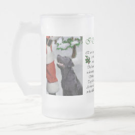 Labrador Retriever-julklappar Frostat Ölglas